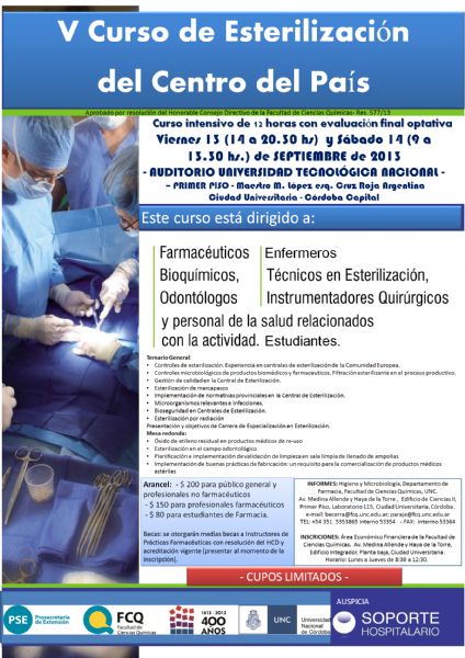 V Curso de Esterilización del Centro del País