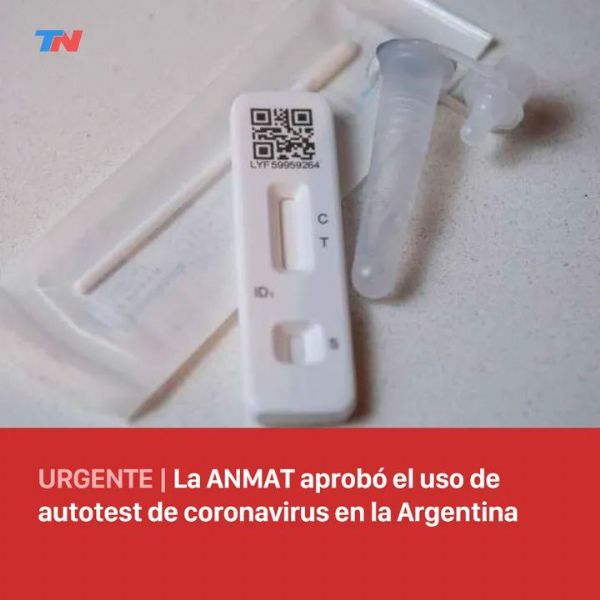 ANMAT AUTORIZÓ EL USO DE CUATRO TEST DE AUTOEVALUACIÓN DE COVID-19